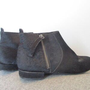 Womens Joe Fresh Black Camel Hair Booties Size 9.5